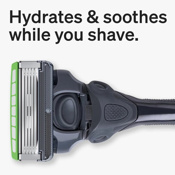 Schick Hydro 5-Blade Razor Sensitive Skin Men’s Skin Comfort Shaver- 2 Cartridge - Picture 3 of 7